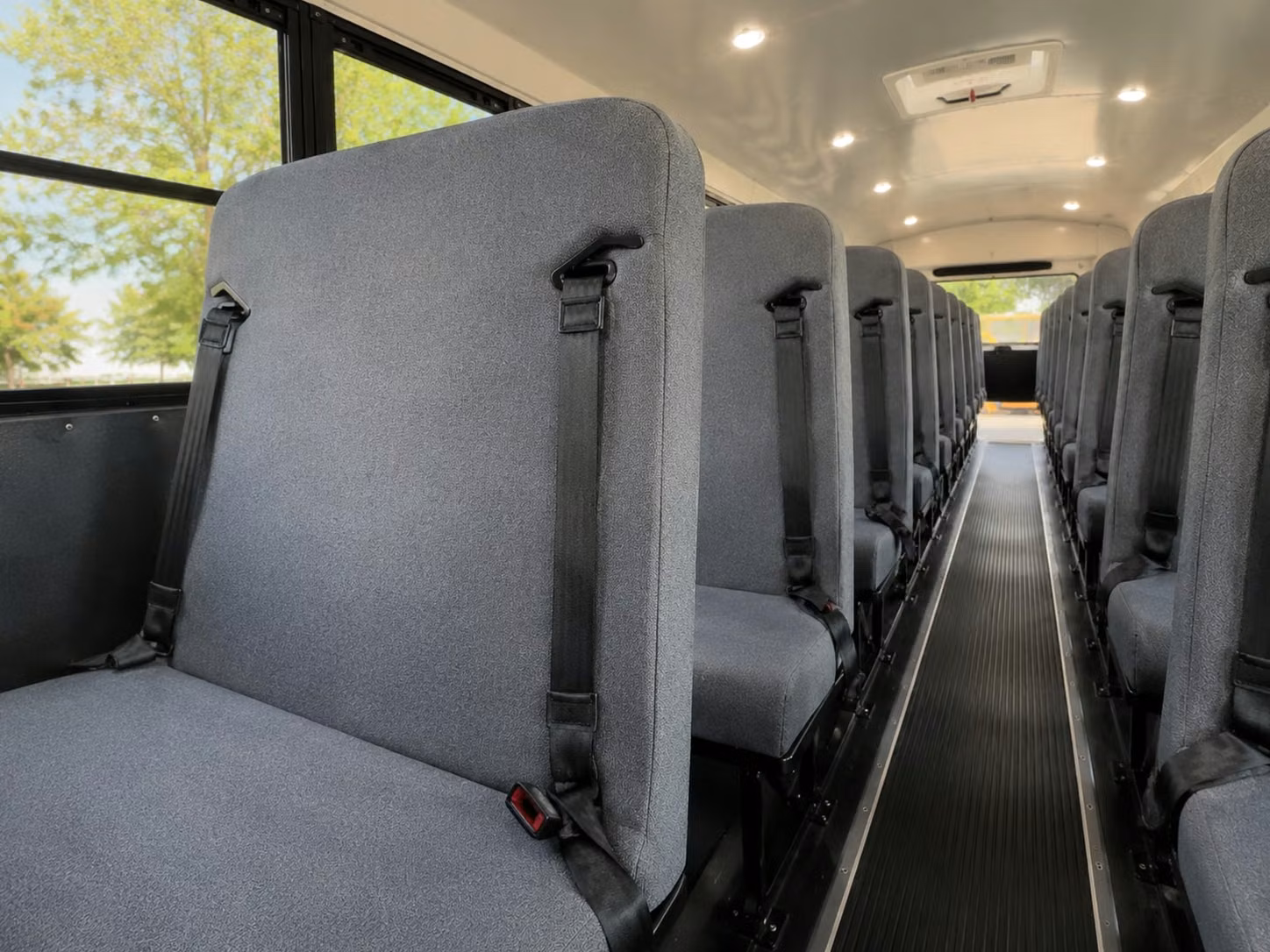 school bus inside